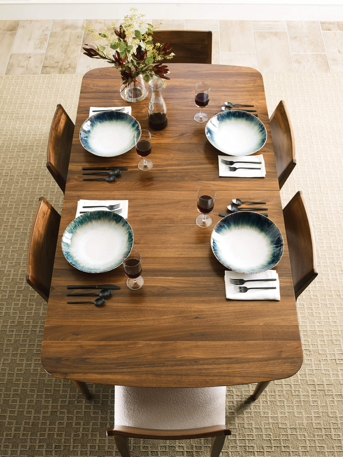 KINCAID MONOGRAM WALNUT HUDSON RECTANGULAR DINING TABLE 315-744