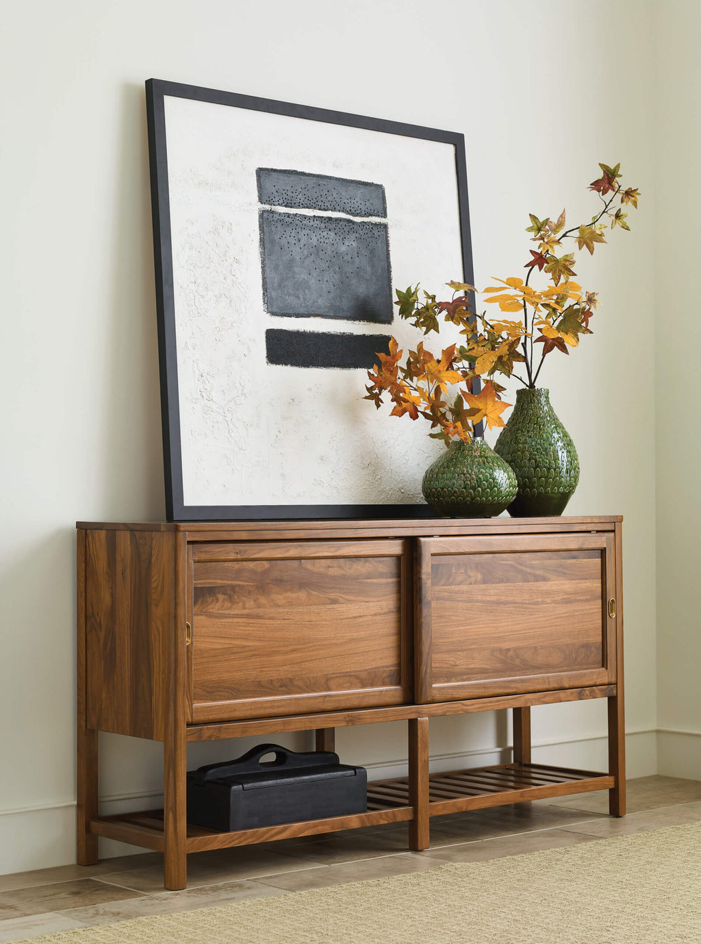 KINCAID MONOGRAM WALNUT ROANOKE DISPLAY BUFFET 315-850