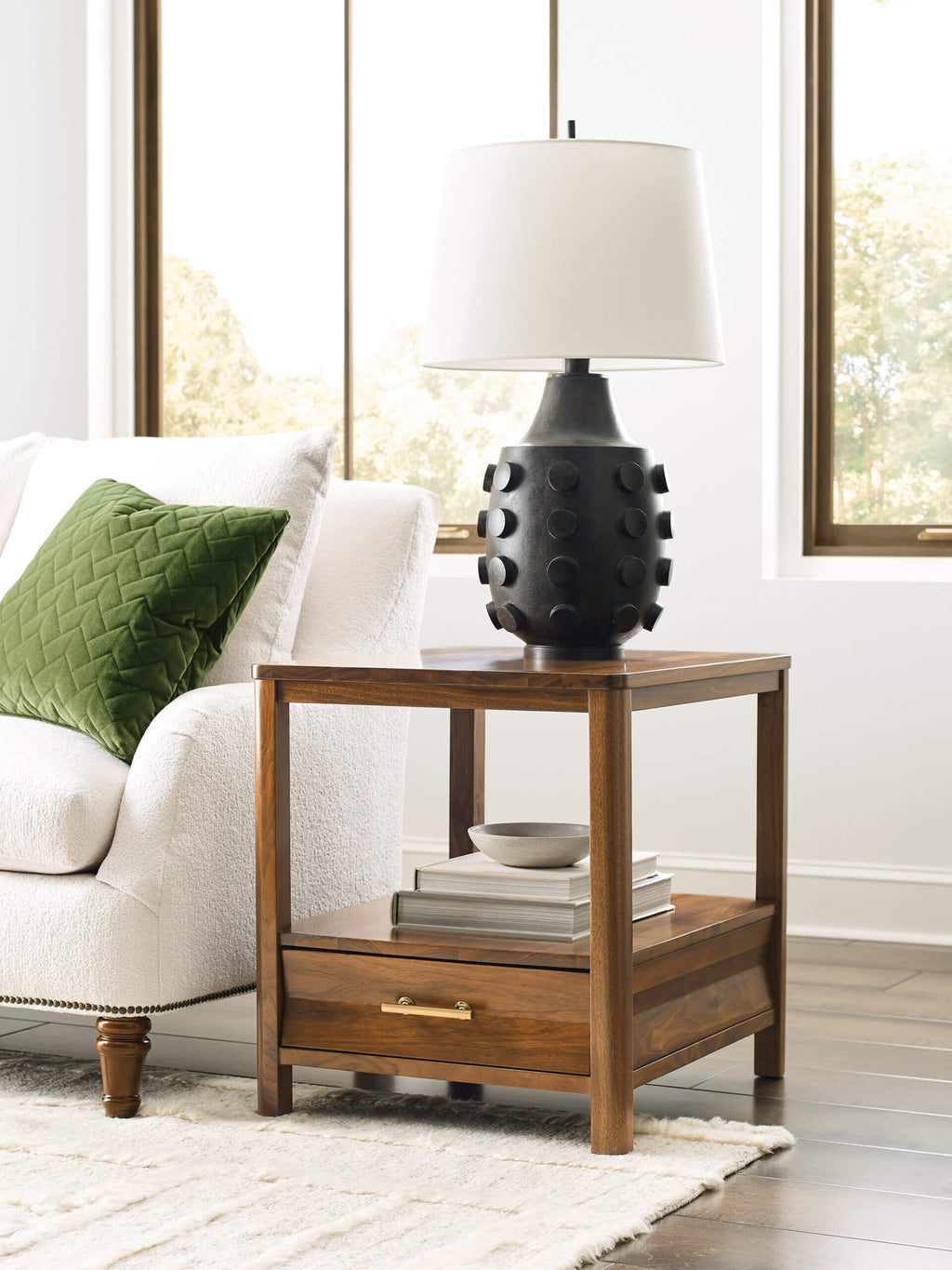 KINCAID MONOGRAM WALNUT PARKWAY END TABLE 315-915