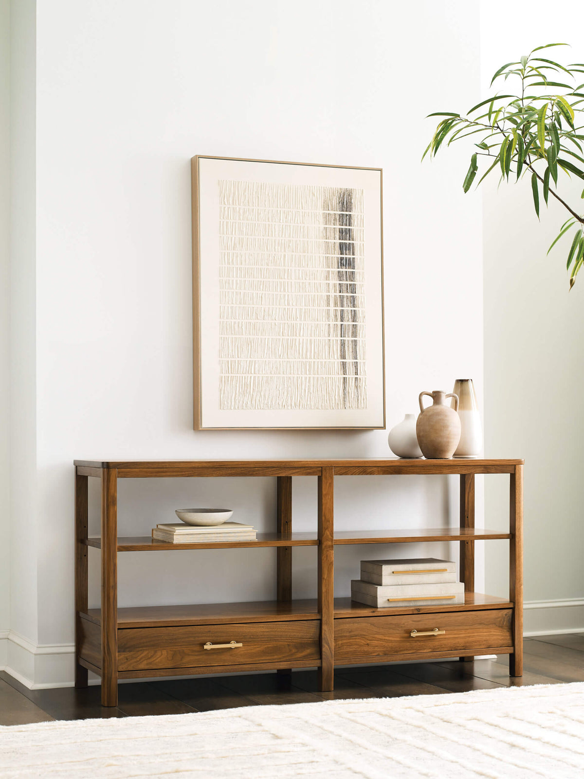 KINCAID MONOGRAM WALNUT BOCA CONSOLE TABLE 315-925