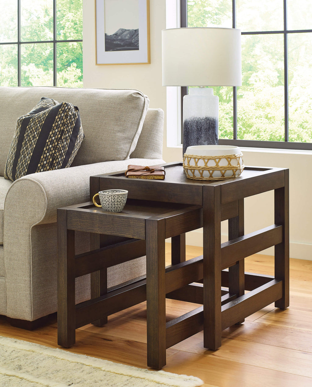 HAMMARY NYLES RECTANGULAR NESTING END TABLE 209-915