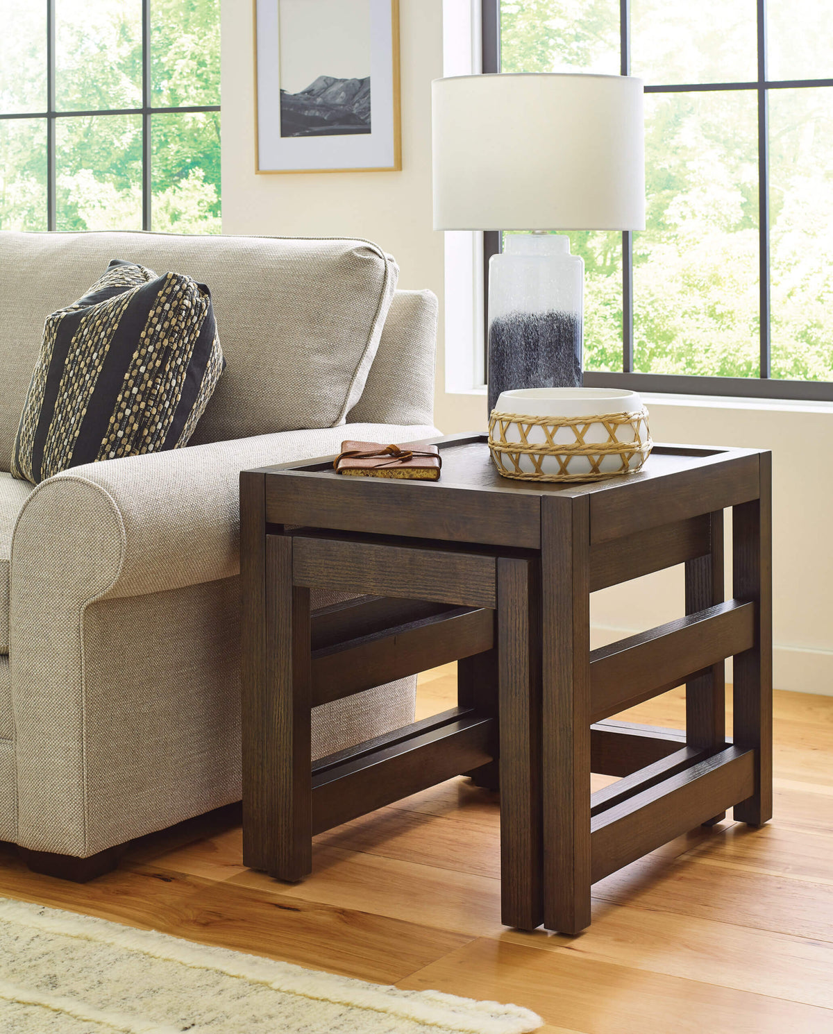 HAMMARY NYLES RECTANGULAR NESTING END TABLE 209-915