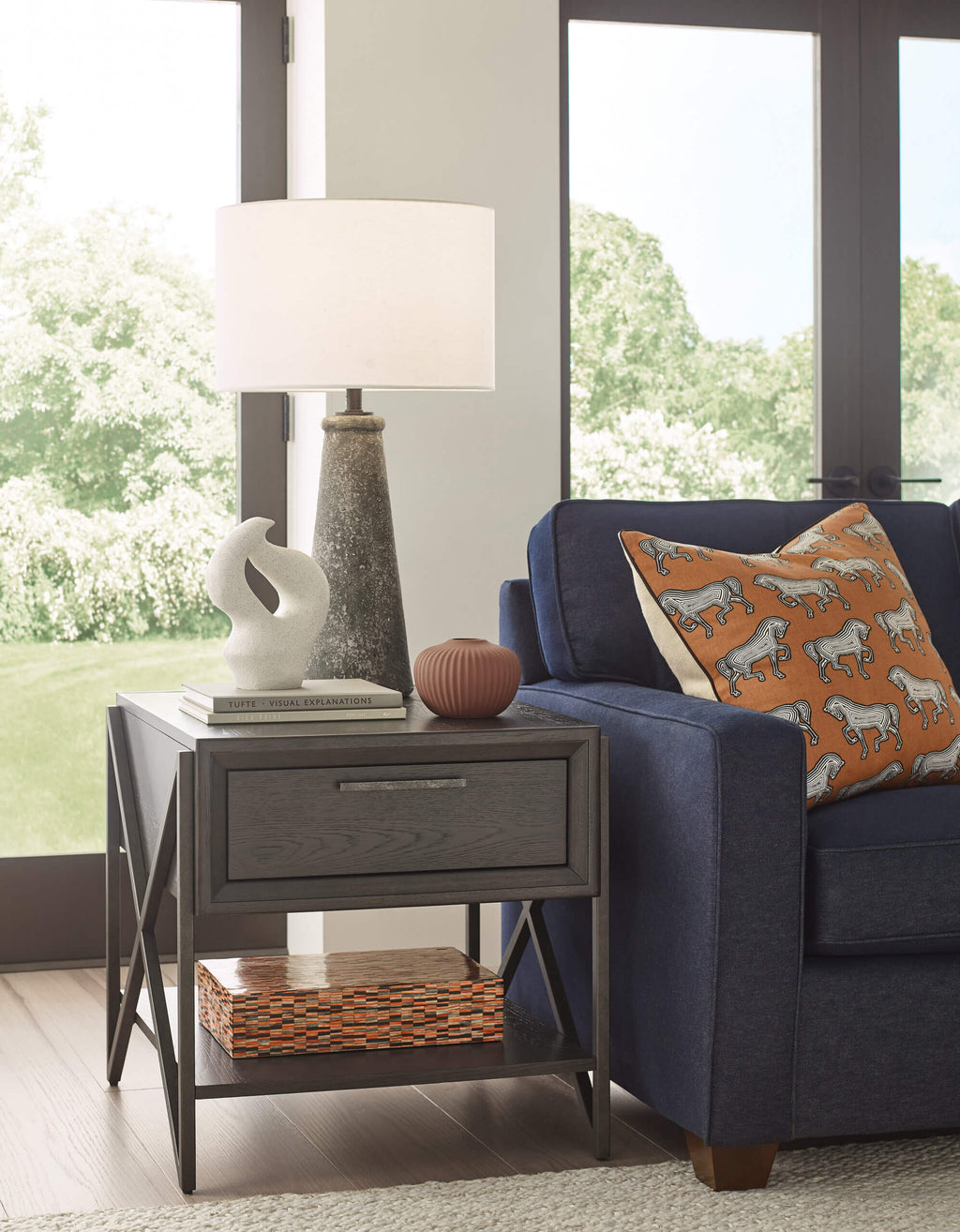 HAMMARY SIMON RECTANGULAR DRAWER END TABLE 274-915