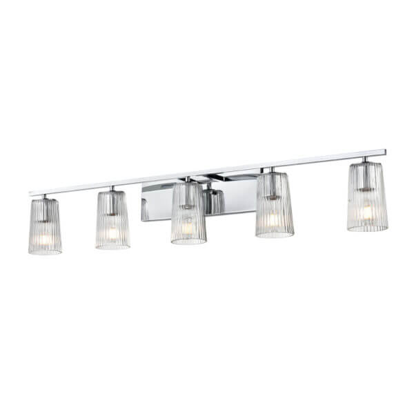 DVI LIGHTING LASALLE 5 LT VANITY CHROME DVP11355CH-RI