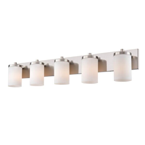 DVI LIGHTING RIVERVIEW 5 LT VANITY SATIN NICKEL DVP14055SN-OP