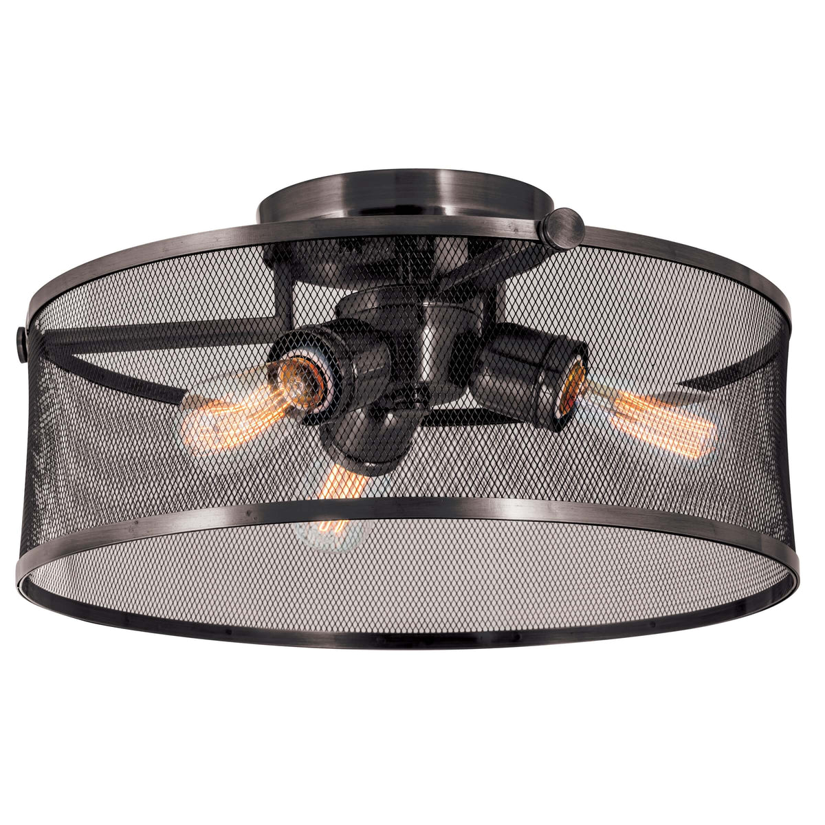 DVI LIGHTING GASTOWN MEDIUM 3 LT SEMI-FLUSH MOUNT DVP15712GR-N