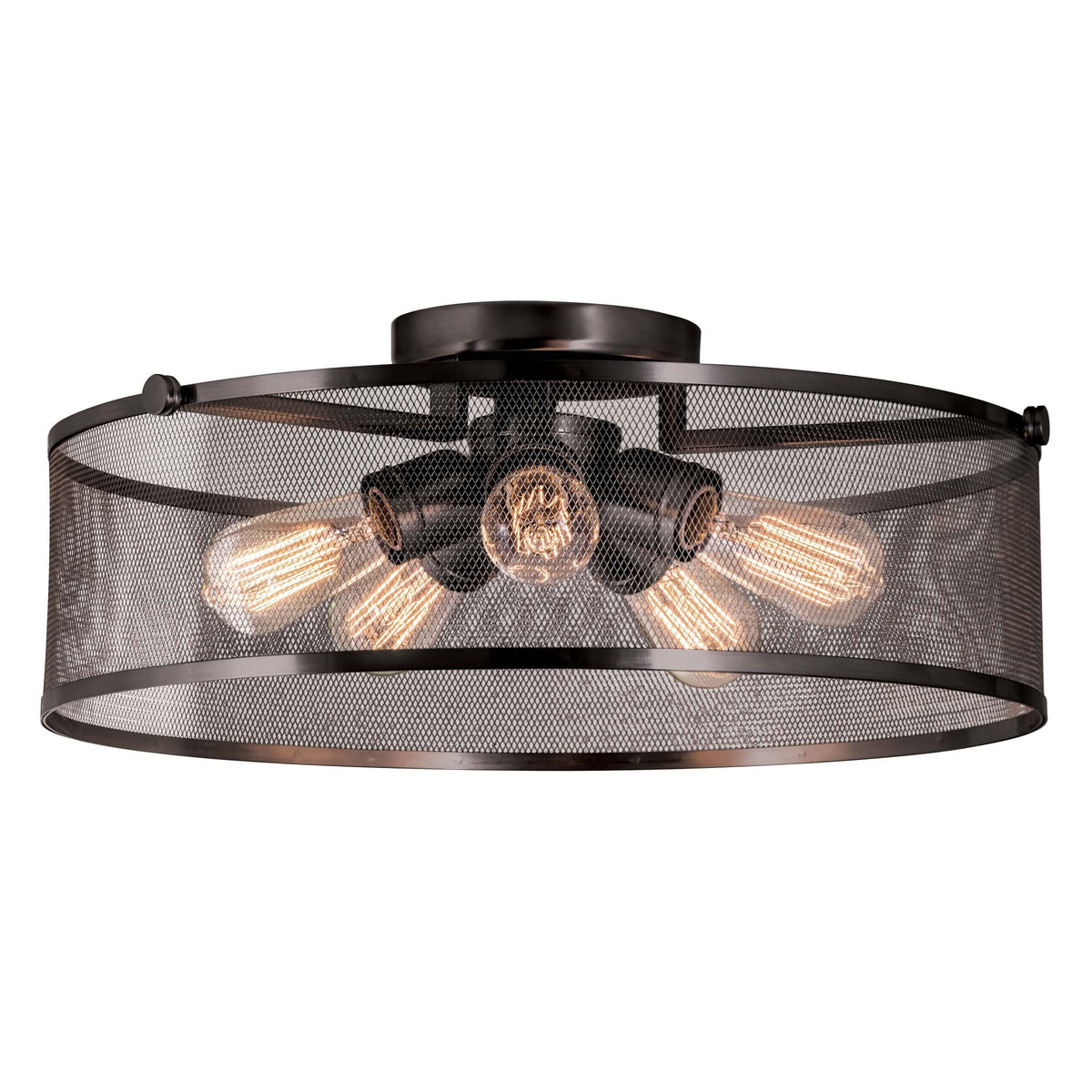 DVI LIGHTING GASTOWN LARGE 5 LT SEMI-FLUSH MOUNT DVP15718GR-N