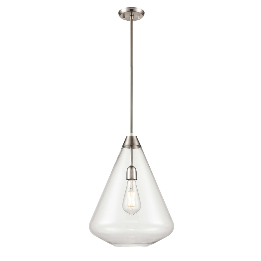DVI LIGHTING ST. JULIAN 14" PENDANT SATIN NICKEL DVP25805SN-CL