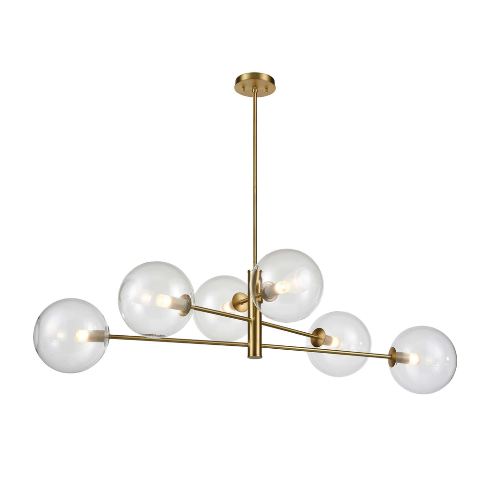 DVI LIGHTING COURCELETTE 6 LT LINEAR VENETIAN BRASS DVP27002VBR-CL