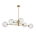 DVI LIGHTING COURCELETTE 6 LT LINEAR VENETIAN BRASS DVP27002VBR-CL