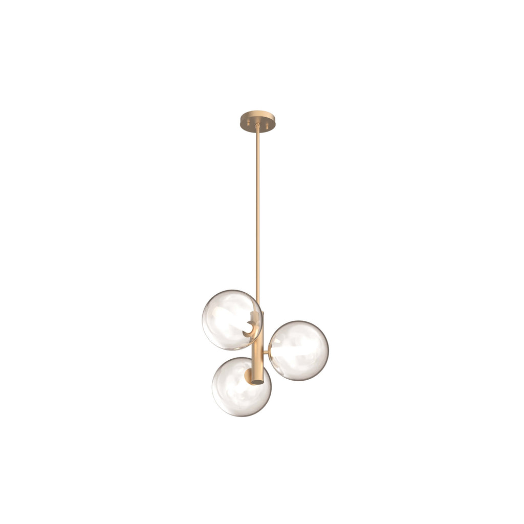 DVI LIGHTING COURCELETTE 3 LT PENDANT VENETIAN BRASS DVP27023VBR-CL