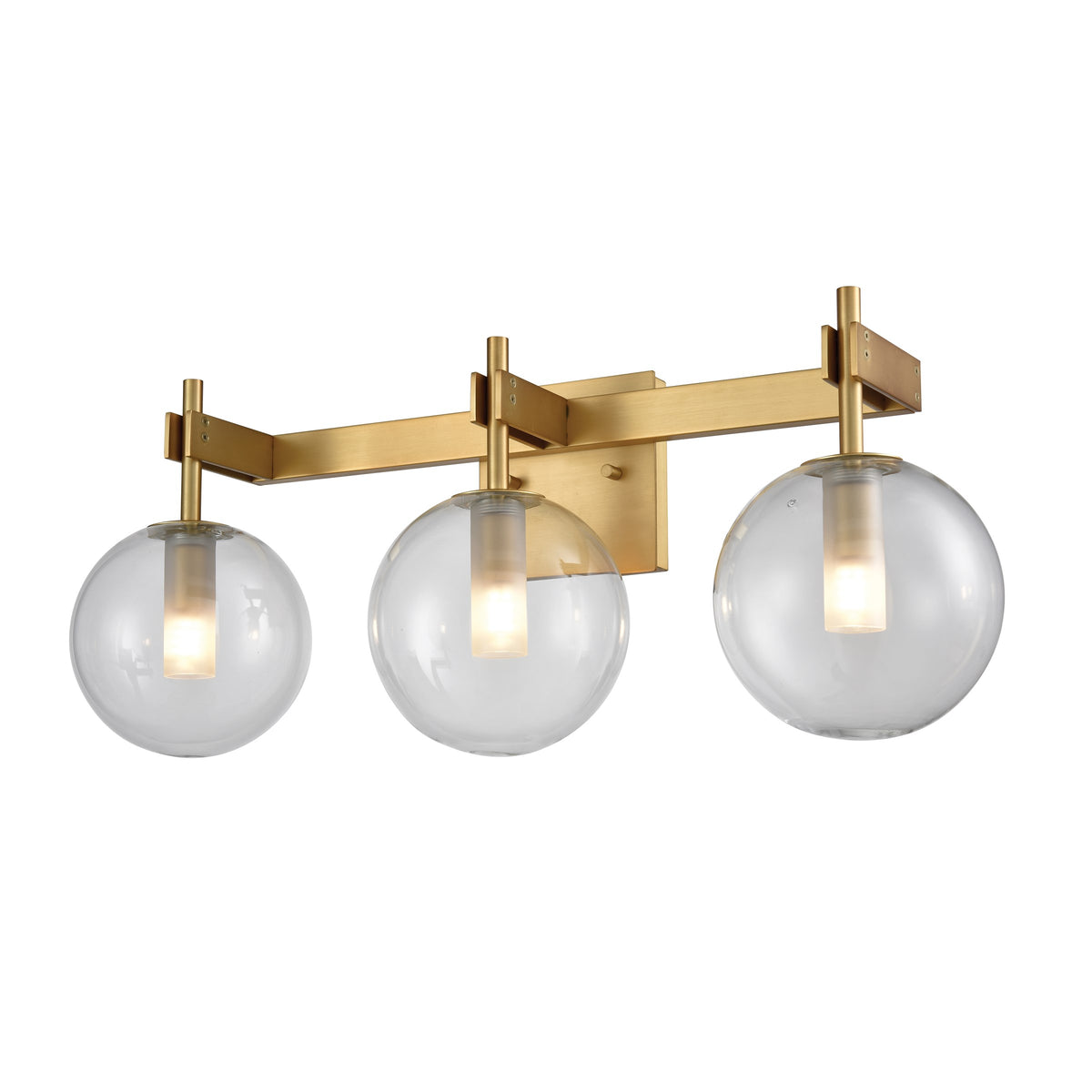 DVI LIGHTING COURCELETTE 3 LT VANITY  VENETIAN BRASS DVP27043VBR-CL