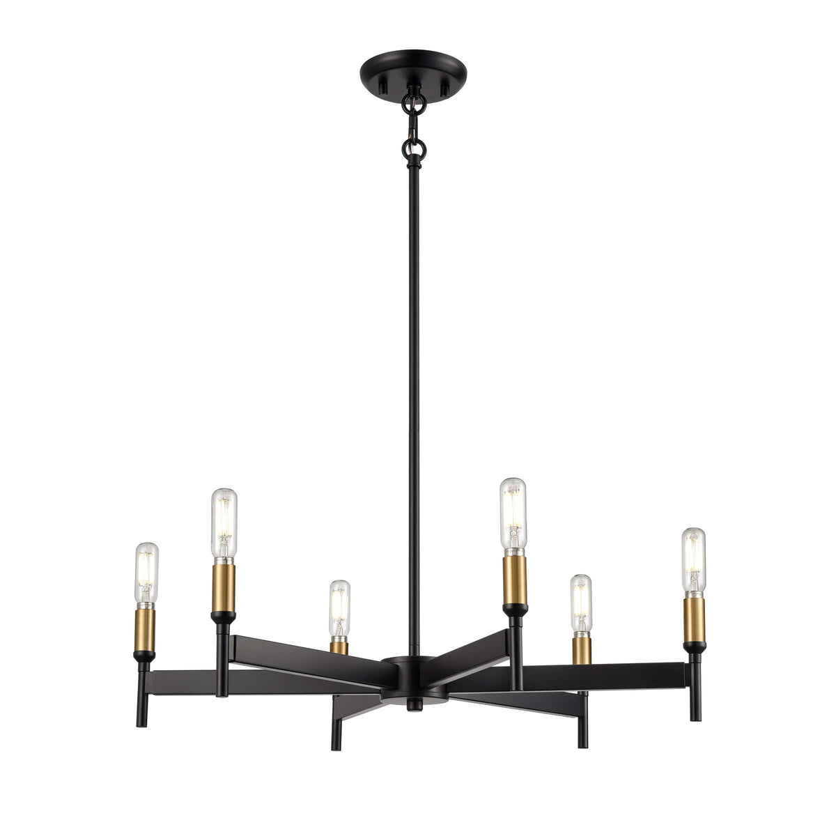 DVI LIGHTING CAMBRAI 6 LT CHANDELIER EBONY DVP27327MF+EB