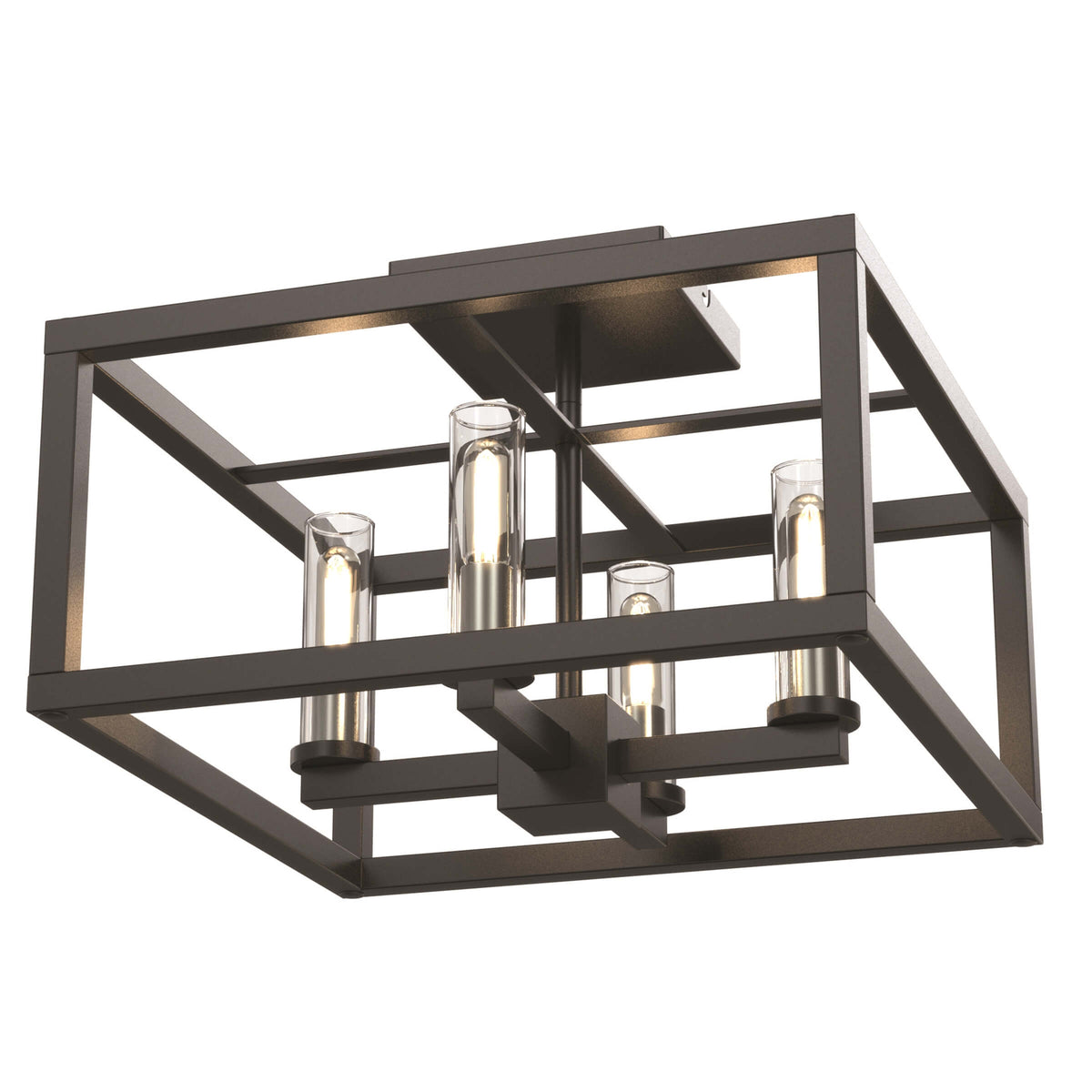 DVI LIGHTING SAMBRE 4 LT SEMI-FLUSH MOUNT GRAPHITE DVP28112MF/GR-CL