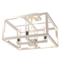 DVI LIGHTING SAMBRE 4 LT SEMI-FLUSH MOUNT BUFFED NICKEL DVP28112MF+BN-CL