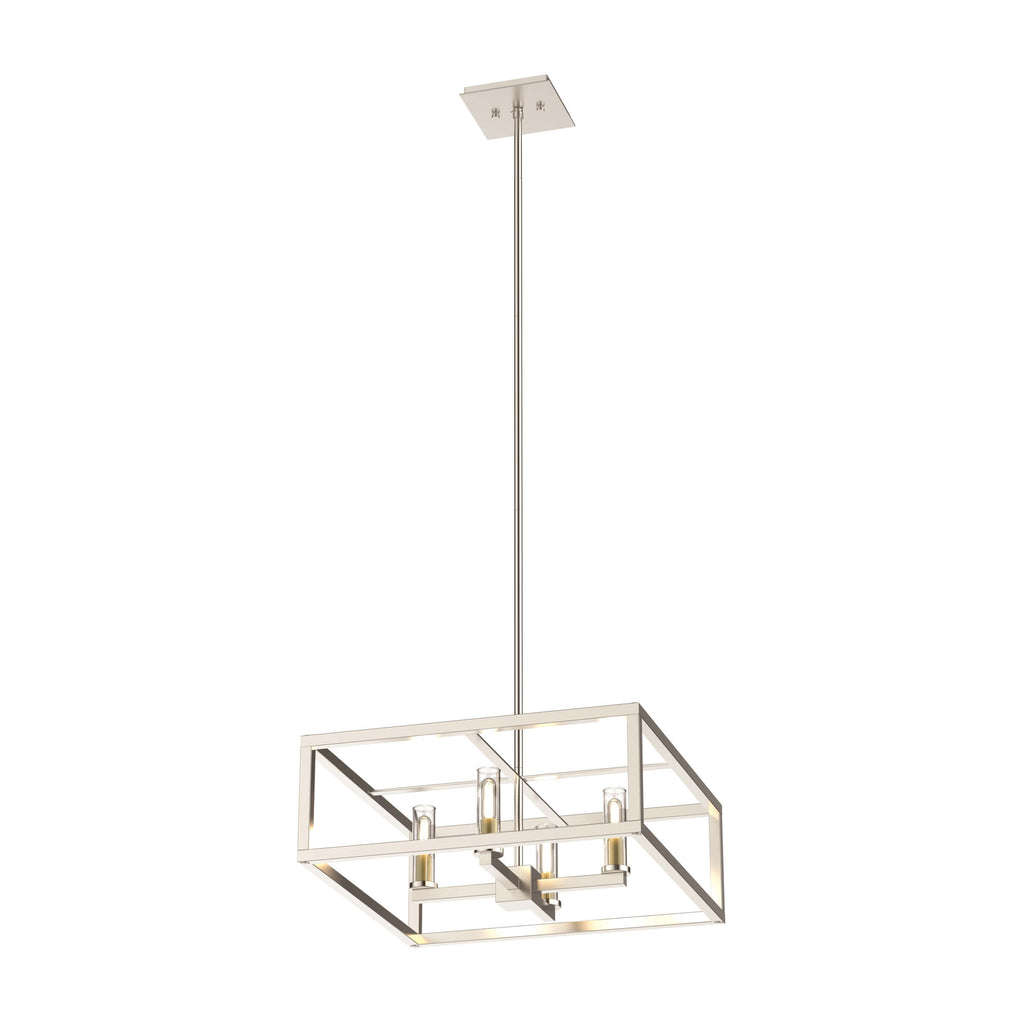 DVI LIGHTING SAMBRE 4 LIGHT PENDANT BUFFED NICKEL DVP28120MF+BN-CL