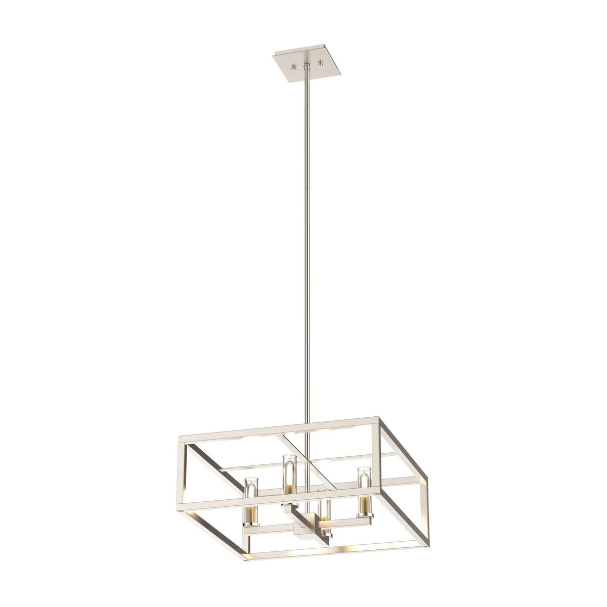 DVI LIGHTING SAMBRE 4 LIGHT PENDANT BUFFED NICKEL DVP28120MF+BN-CL