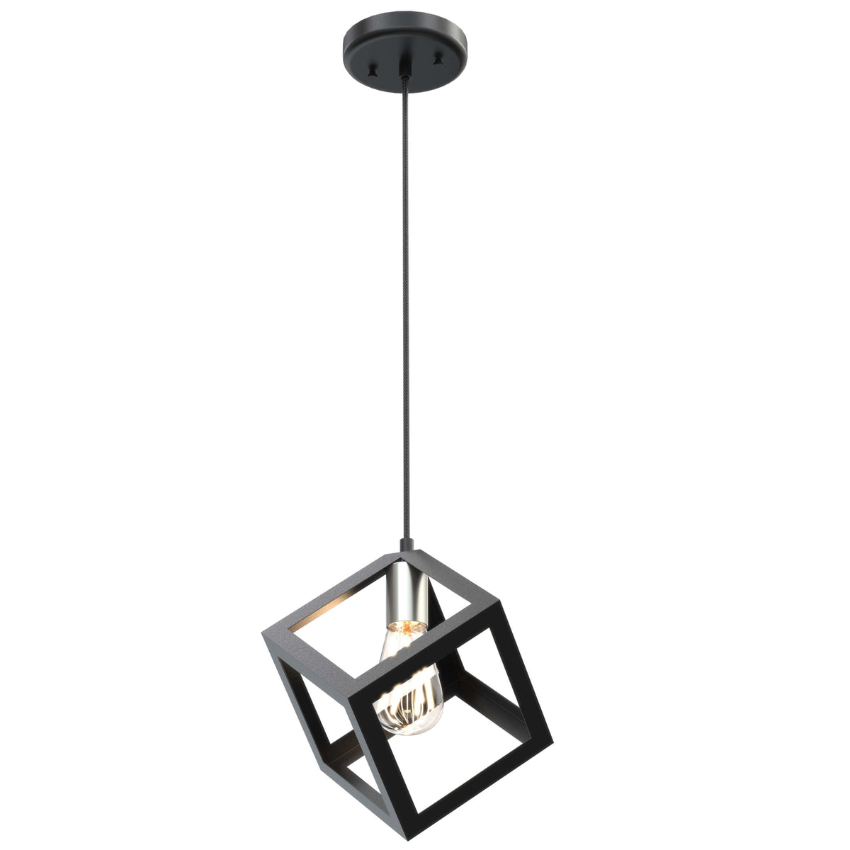 DVI LIGHTING POLYGON MINI PENDANT SATIN NICKEL DVP29519SN/GR