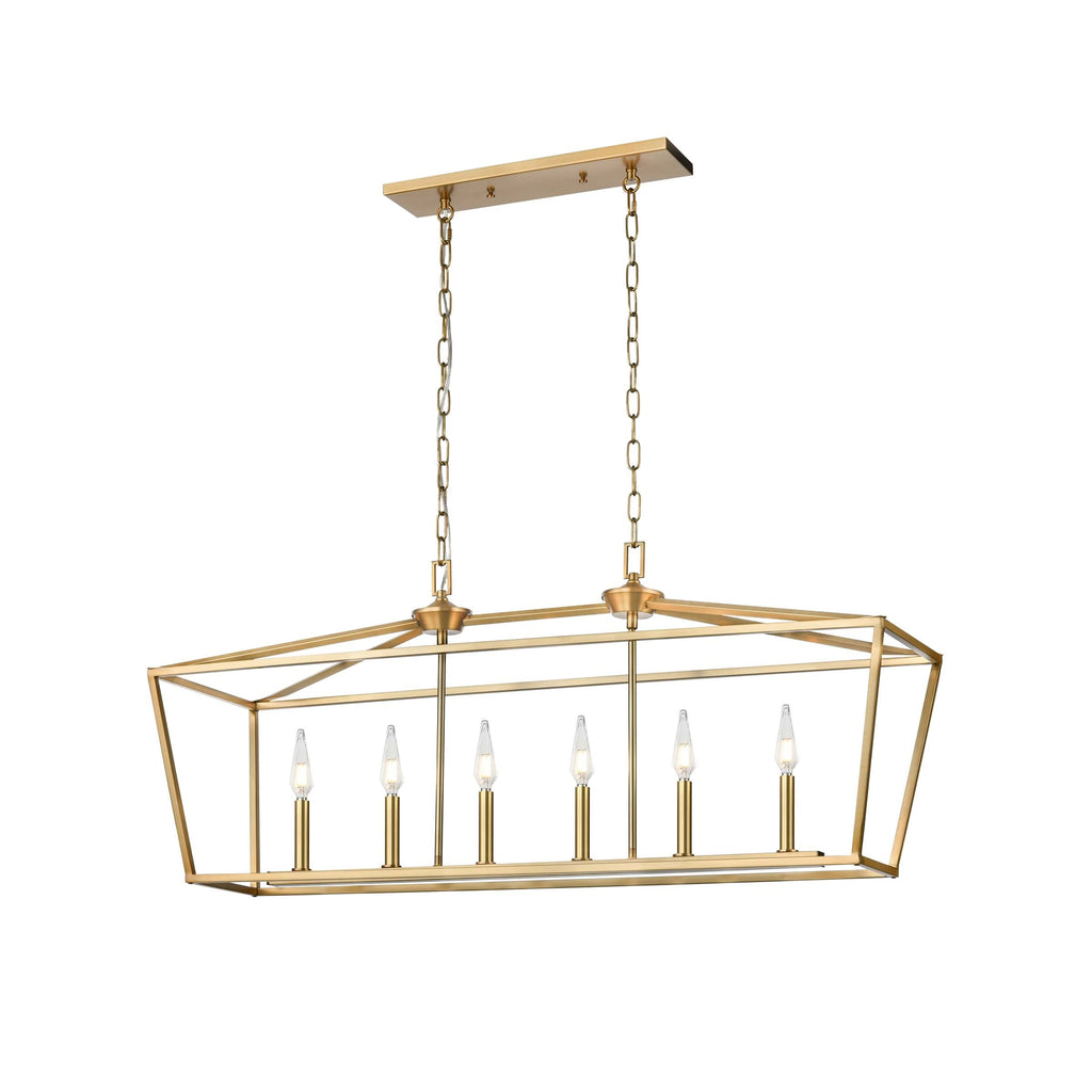DVI LIGHTING LUNDY'S LANE 6 LT LINEAR BRASS DVP30102MF+BR