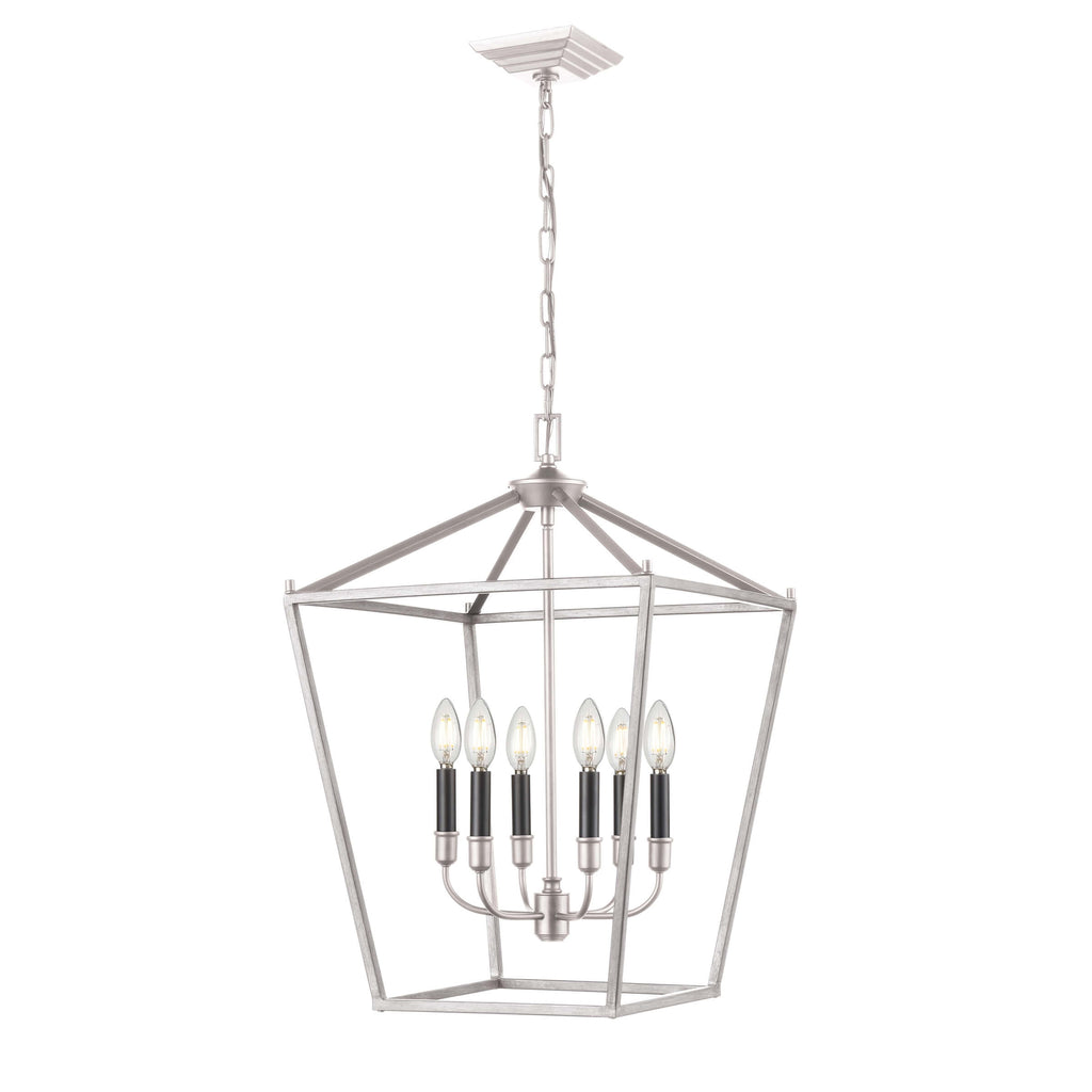 DVI LIGHTING LUNDY'S LANE 6 LT FOYER SATIN NICKEL DVP30148MF+SN
