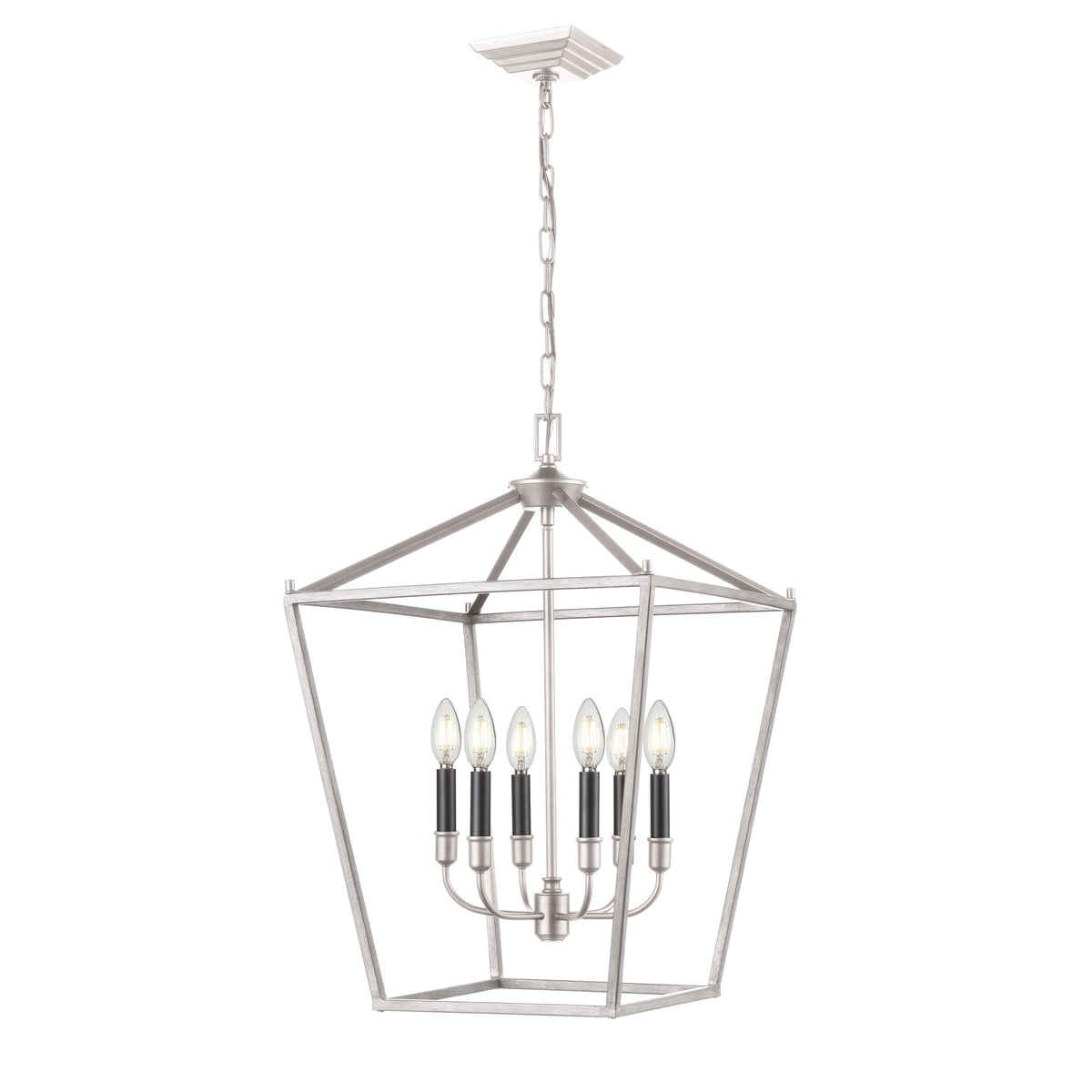 DVI LIGHTING LUNDY'S LANE 6 LT FOYER SATIN NICKEL DVP30148MF+SN