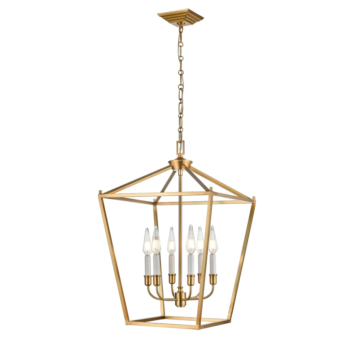 DVI LIGHTING LUNDY'S LANE 6 LT FOYER BRASS DVP30148MF+BR