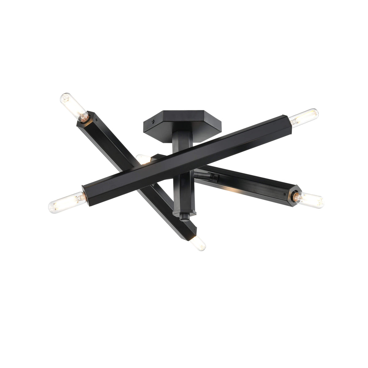 DVI LIGHTING KESTREL 6 LT SEMI-FLUSH MOUNT EBONY DVP30613EB