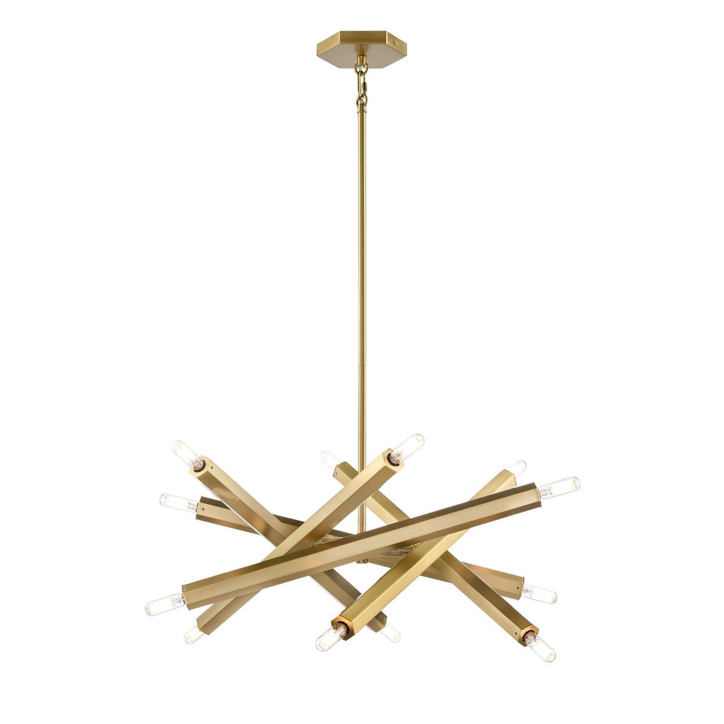 DVI LIGHTING KESTREL 12 LT PENDANT BRASS DVP30649BR