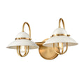 DVI LIGHTING PEGGY'S COVE 2 LT VANITY VENETIAN BRASS DVP31022MW+VBR