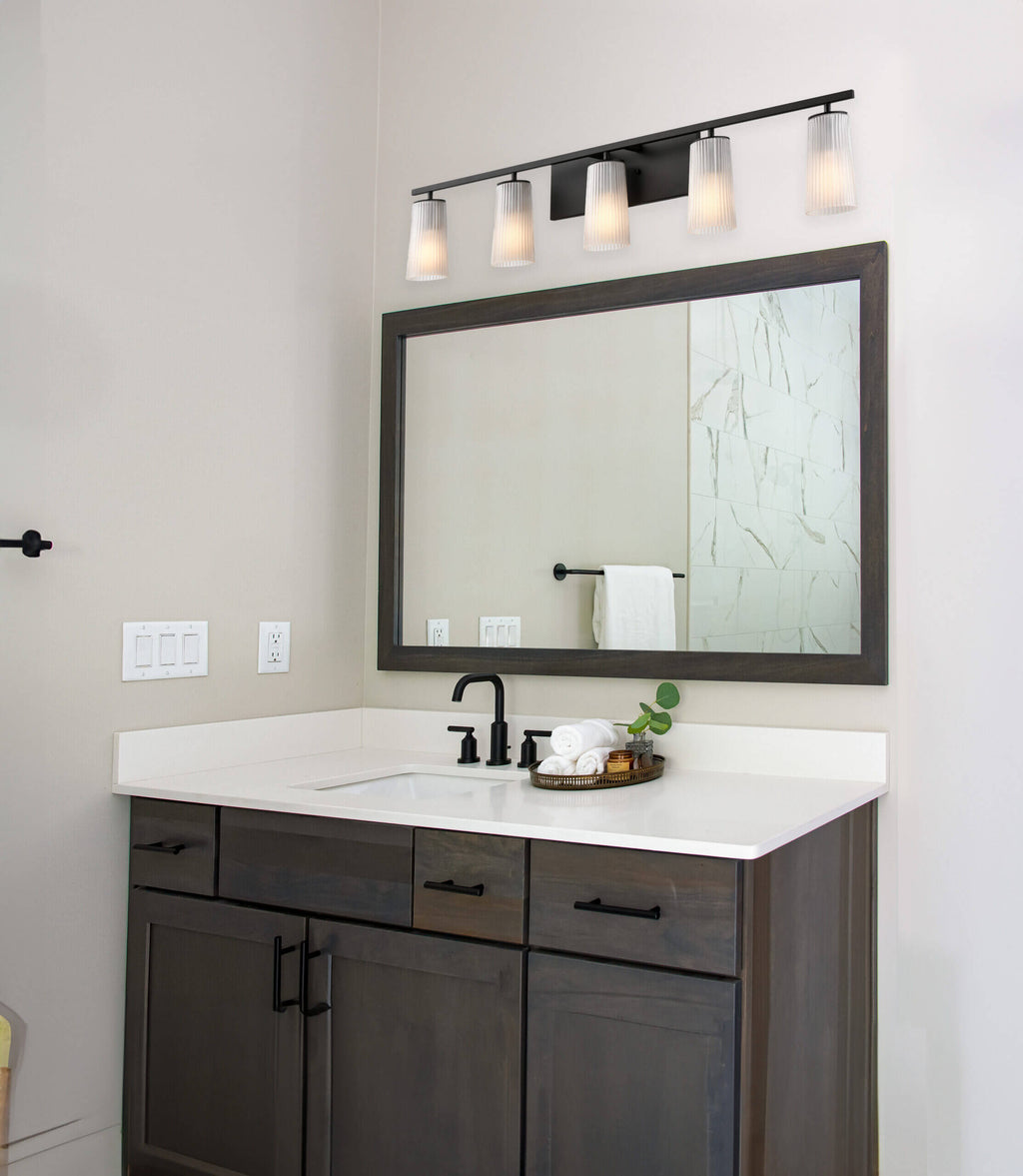 DVI LIGHTING LUCA 4 LIGHT VANITY EBONY DVP31344EB-RICE