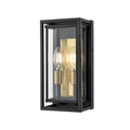 DVI LIGHTING BLACKSTONE 2 LT OUTDOOR SCONCE DVP32371BR+BK-SDY