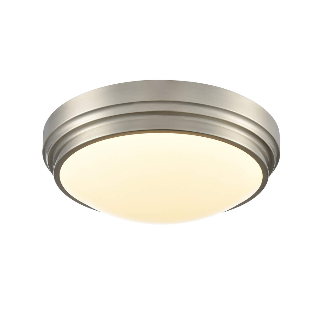 DVI LIGHTING ALGOMA 13" FLUSH MOUNT LCD SATIN NICKEL DVP33038SN-5CCT