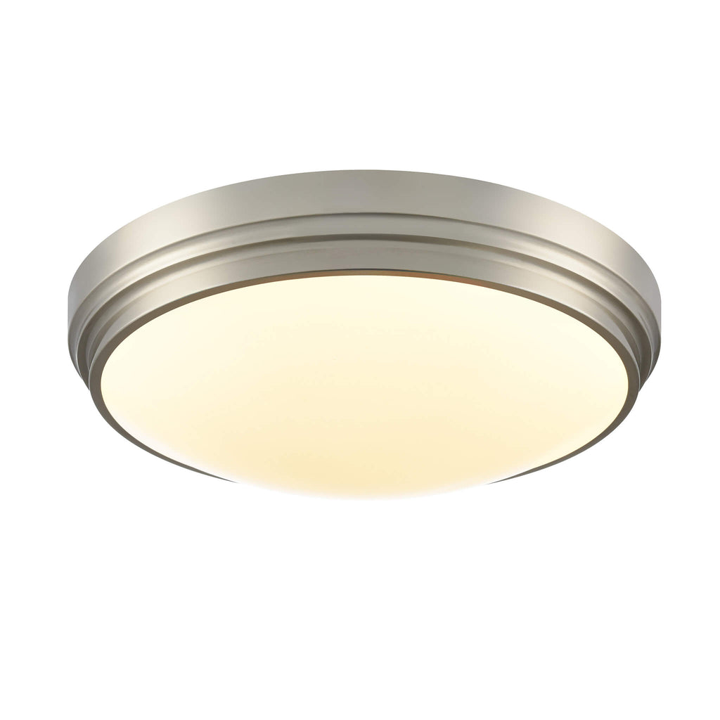 DVI LIGHTING ALGOMA 17" FLUSH MOUNT LCD SATIN NICKEL DVP33048SN-5CCT