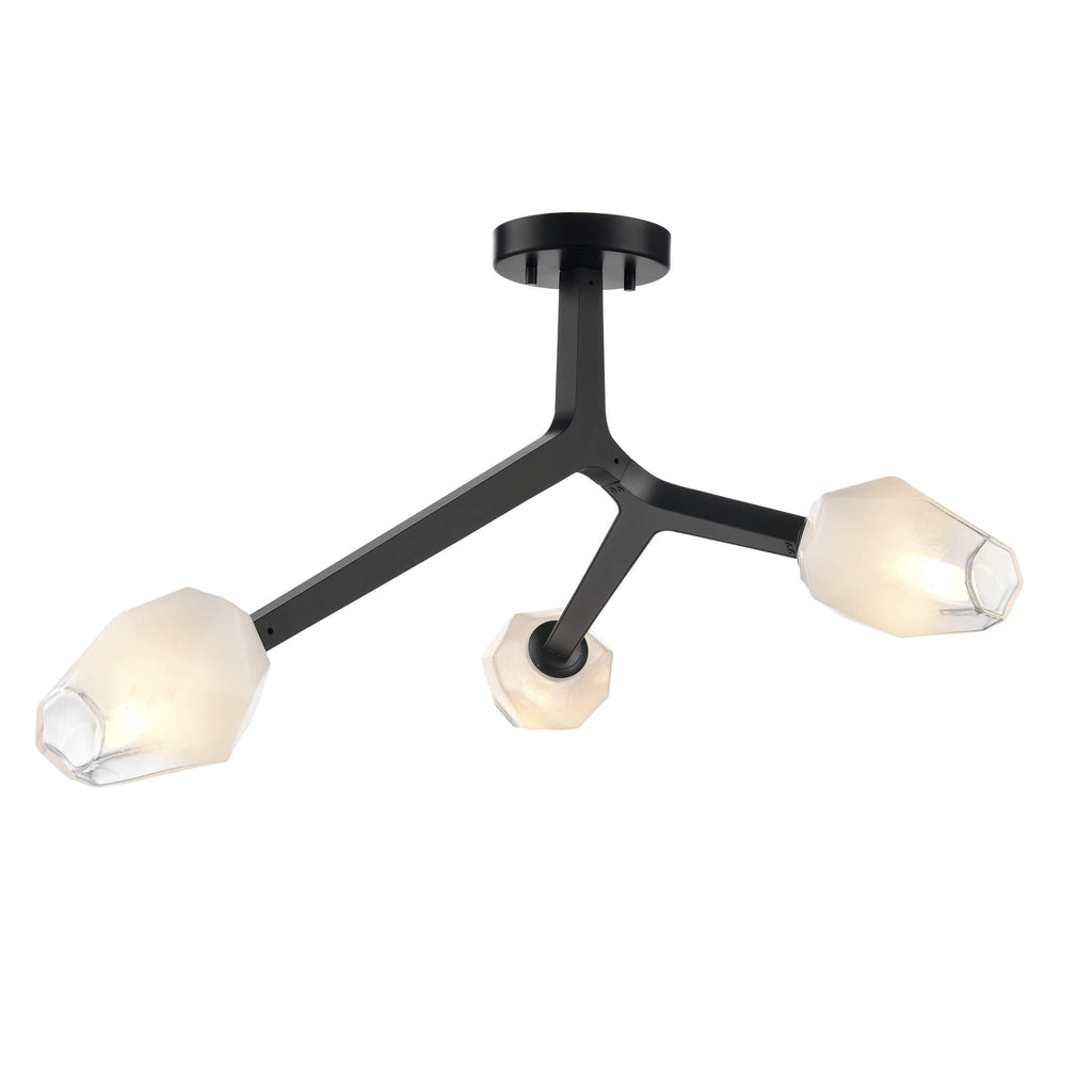 DVI LIGHTING JAVELIN 3 LT SEMI-FLUSH MOUNT EBONY DVP33211EB-ICE