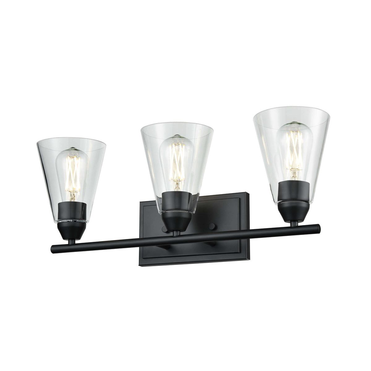 DVI LIGHTING LOUISBOURG 3 LT VANITY EBONY DVP34343EB-CL