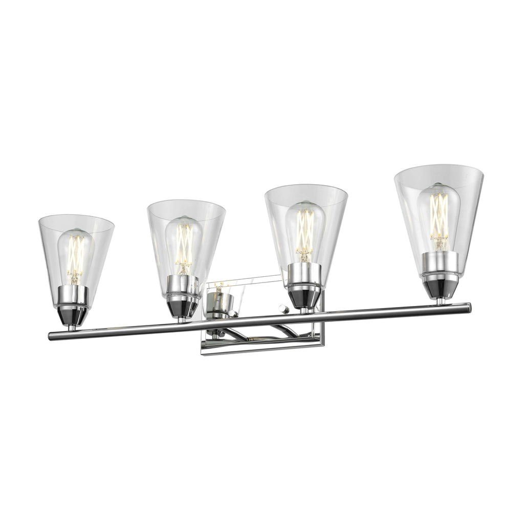DVI LIGHTING LOUISBOURG 4 LT VANITY CHROME DVP34344CH-CL