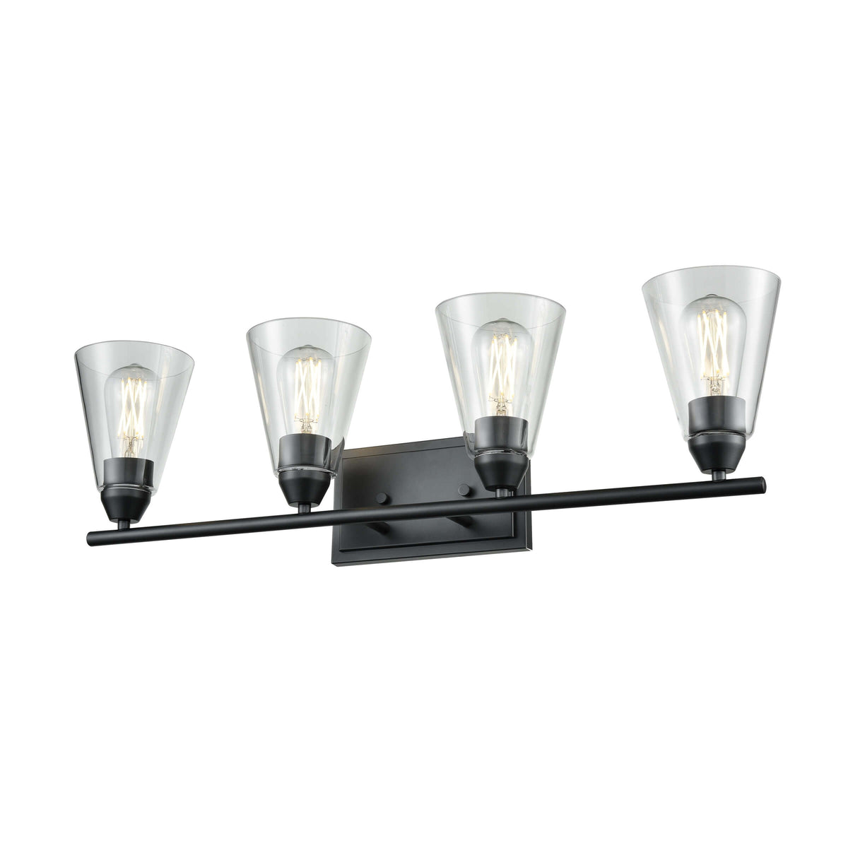 DVI LIGHTING LOUISBOURG 4 LT VANITY EBONY DVP34344EB-CL