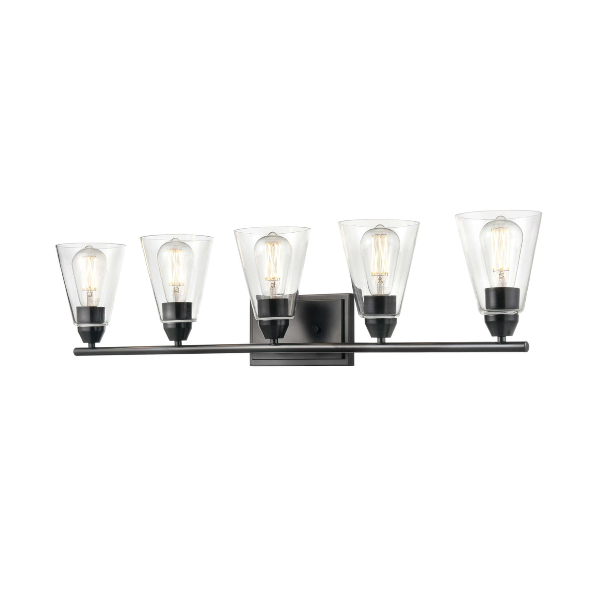 DVI LIGHTING LOUISBOURG 5 LT VANITY EBONY DVP34355EB-CL