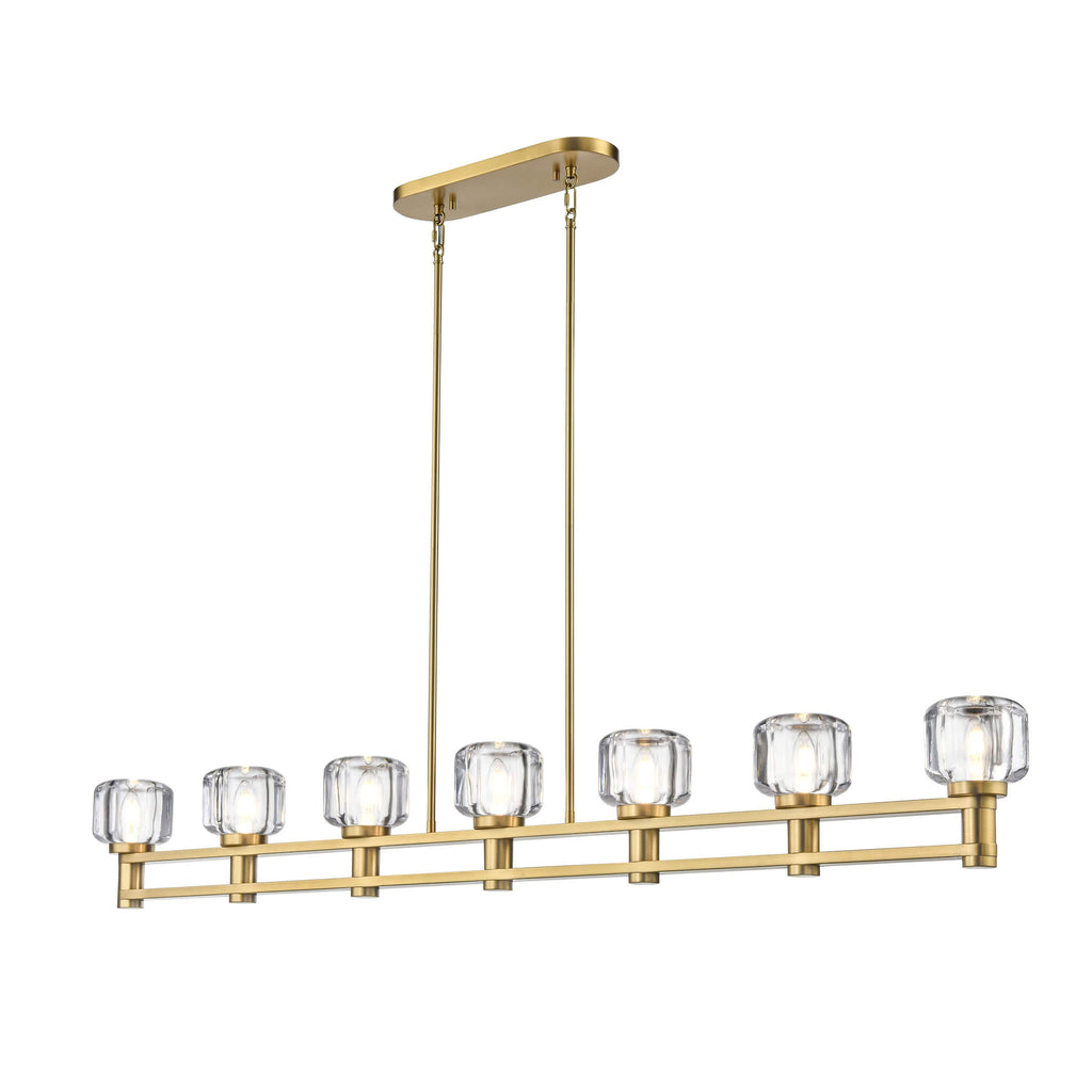 DVI LIGHTING SAMAR 7 LT LINEAR BRASS DVP34604BR-CL