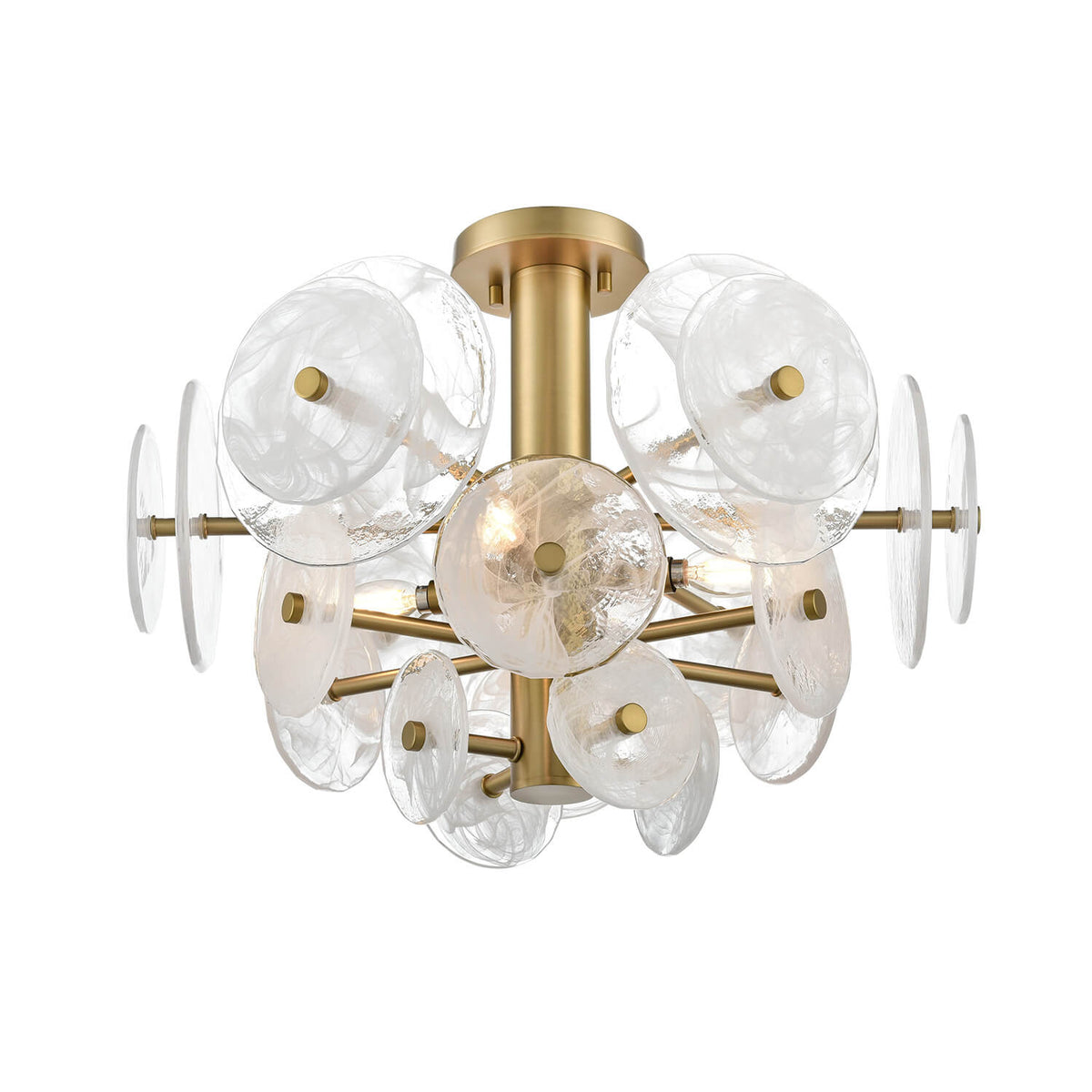 DVI LIGHTING CAROUSEL 4 LT SEMI-FLUSH MOUNT BRASS DVP36513BR-MS