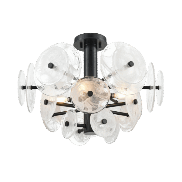 DVI LIGHTING CAROUSEL 4 LT SEMI-FLUSH MOUNT EBONY DVP36513EB-MS