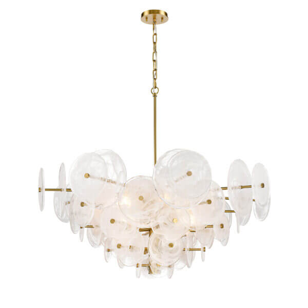 DVI LIGHTING CAROUSEL 6 LT CHANDELIER BRASS DVP36526BR-MS
