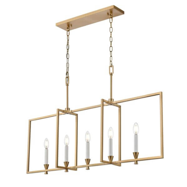 DVI LIGHTING CARISBROOKE 5 LT LINEAR BRASS DVP37102BR