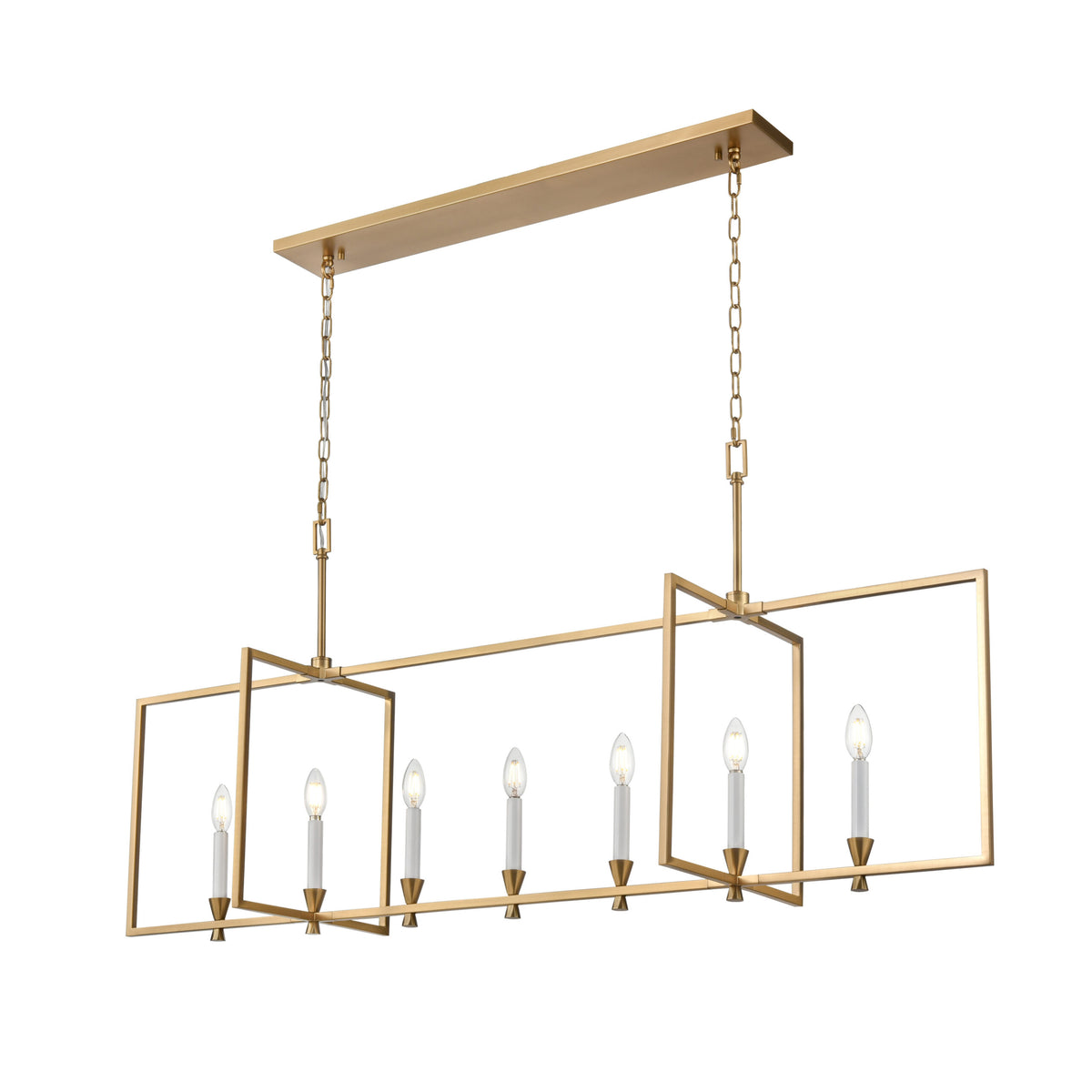 DVI LIGHTING CARISBROOKE 7 LT LINEAR BRASS DVP37104BR