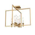 DVI LIGHTING CARISBROOKE 8 LT SEMI-FLUSH MOUNT BRASS DVP37112BR