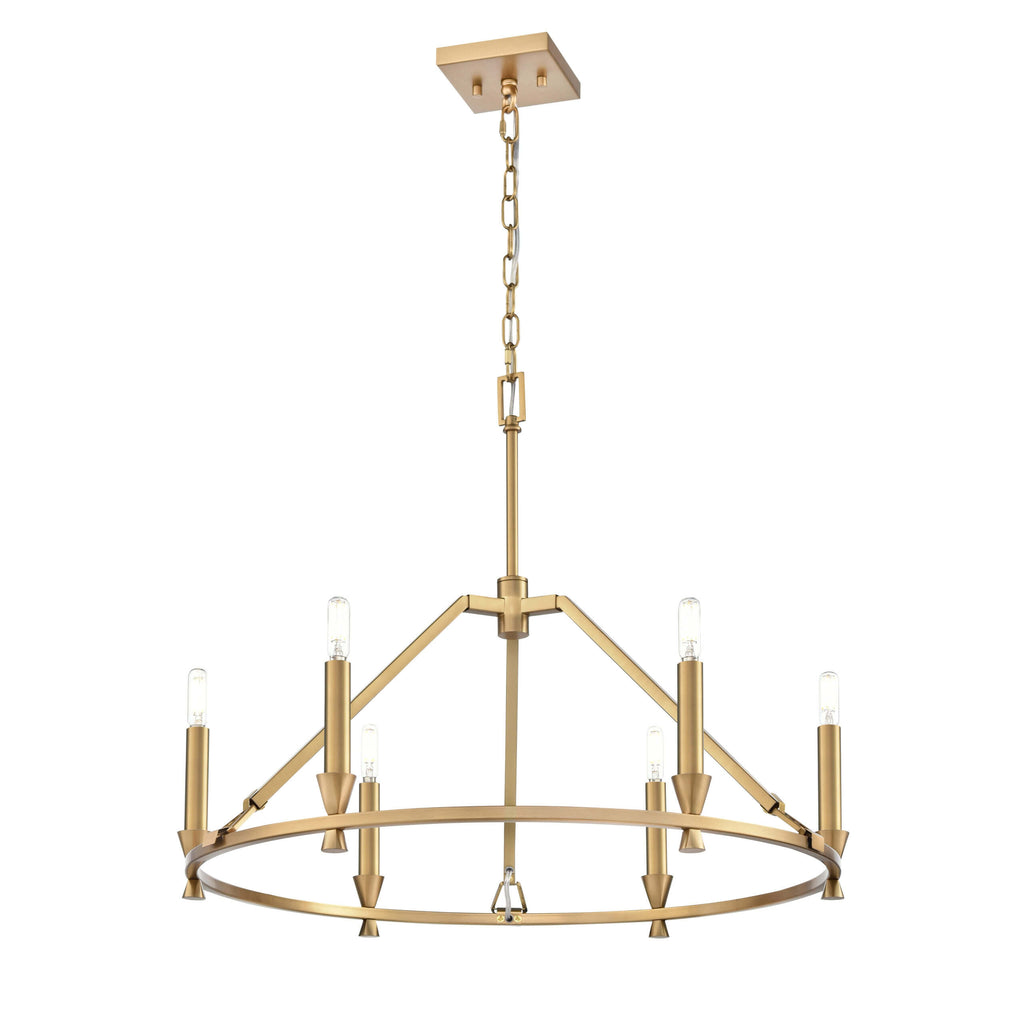 DVI LIGHTING CARISBROOKE 6 LT CHANDELIER BRASS DVP37126BR