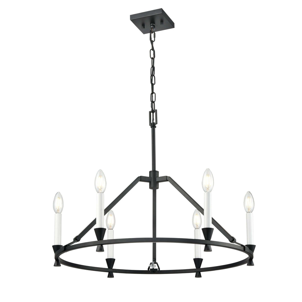 DVI LIGHTING CARISBROOKE 6 LT CHANDELIER EBONY DVP37126EB