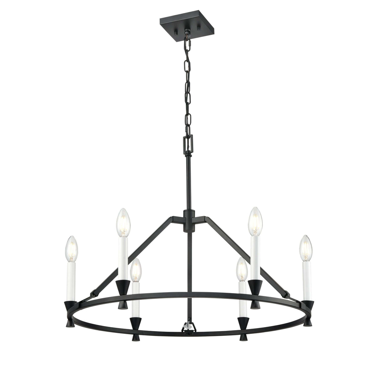 DVI LIGHTING CARISBROOKE 6 LT CHANDELIER EBONY DVP37126EB