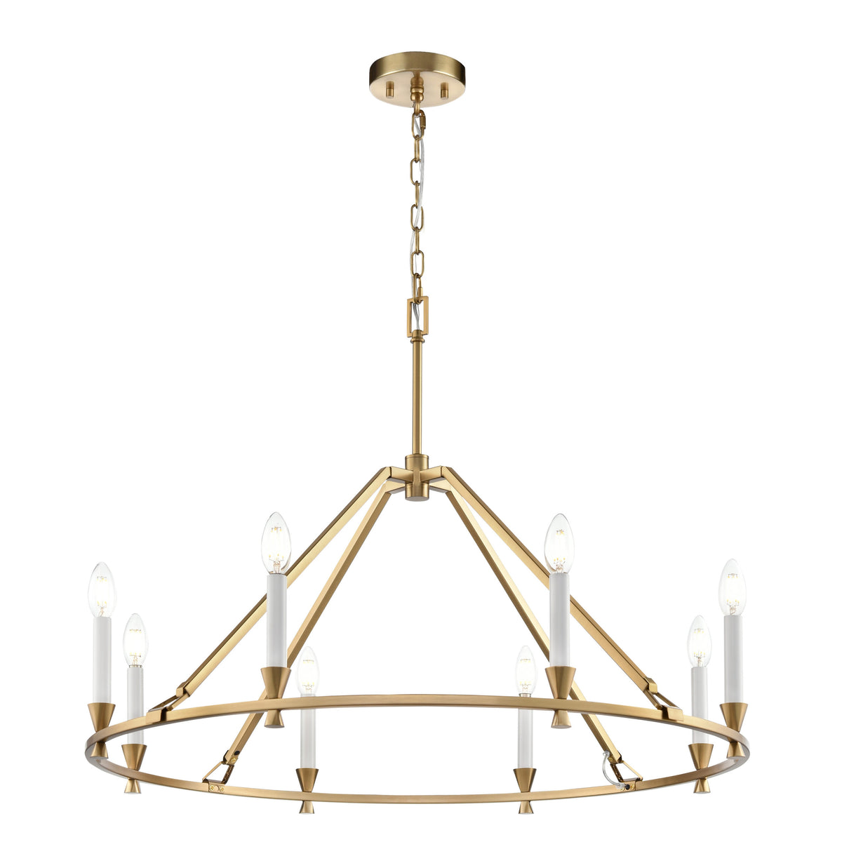 DVI LIGHTING CARISBROOKE 8 LT CHANDELIER BRASS DVP37129BR