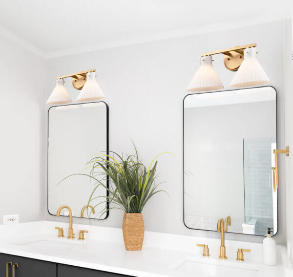 DVI LIGHTING DOREST 2 LIGHT VANITY BRASS DVP37222BR-RIO